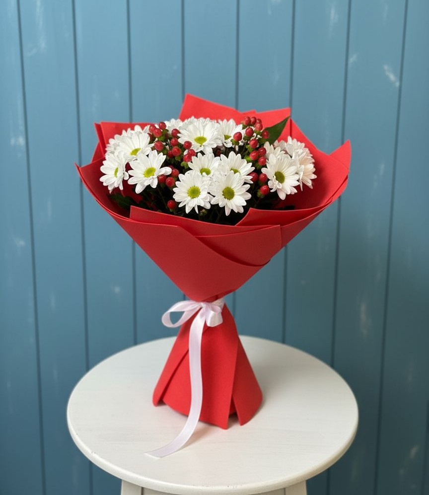 Букет цветов из: Хризантемы в Солнечном Хабаровского края