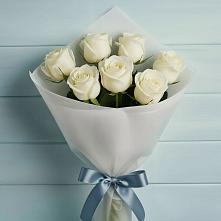 Букет 7 Белых роз Эдлесс Лав #REPLACE_PRED# Солнечном Хабаровского края