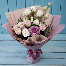 Букет цветов из:  Розы и Лизиантусы в Солнечном Хабаровского края