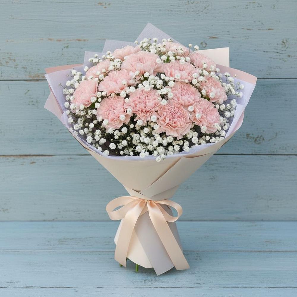 Букет цветов из: Гвоздики в Солнечном Хабаровского края