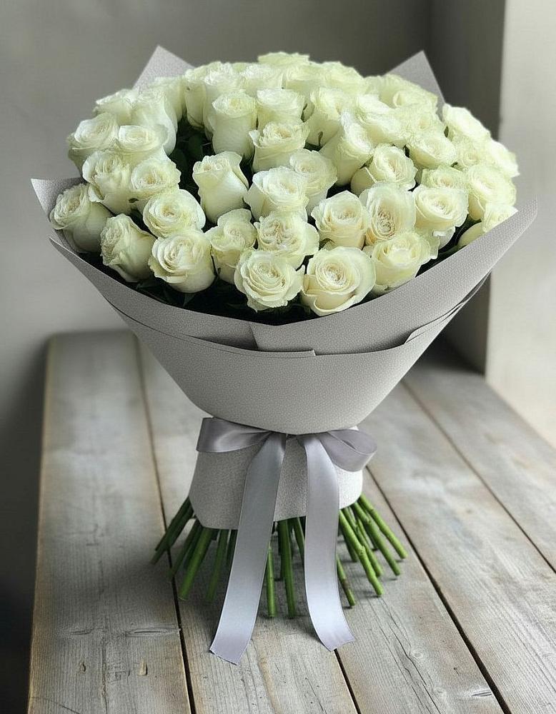 Букет 35 Белых роз в Солнечном Хабаровского края