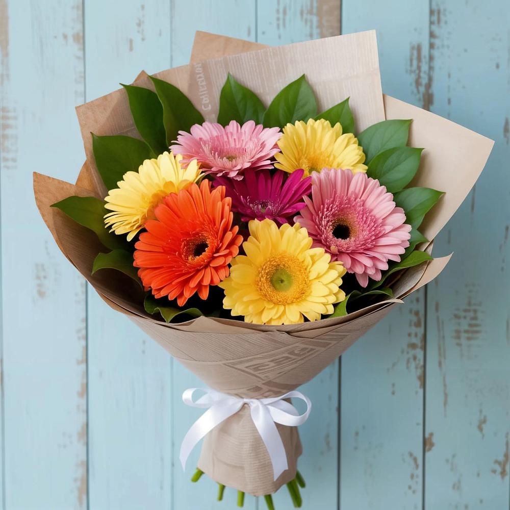 Букет цветов из: Герберы в Солнечном Хабаровского края