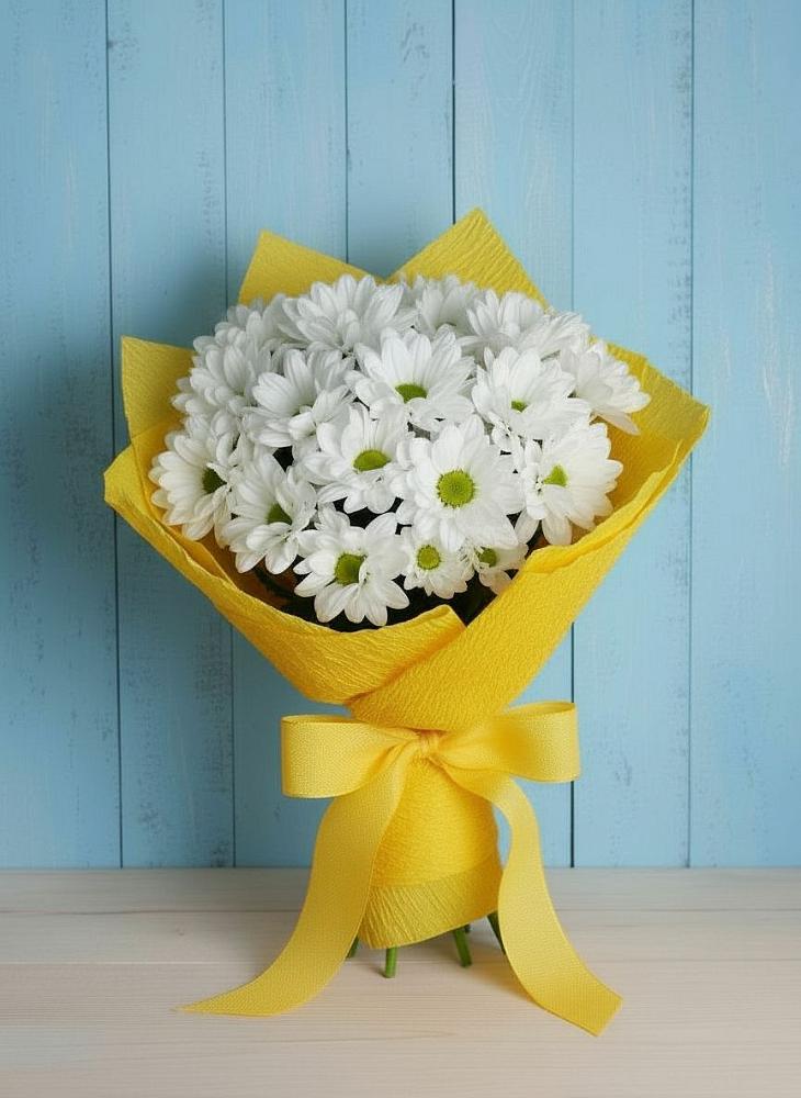 Букет цветов из: Хризантемы в Солнечном Хабаровского края