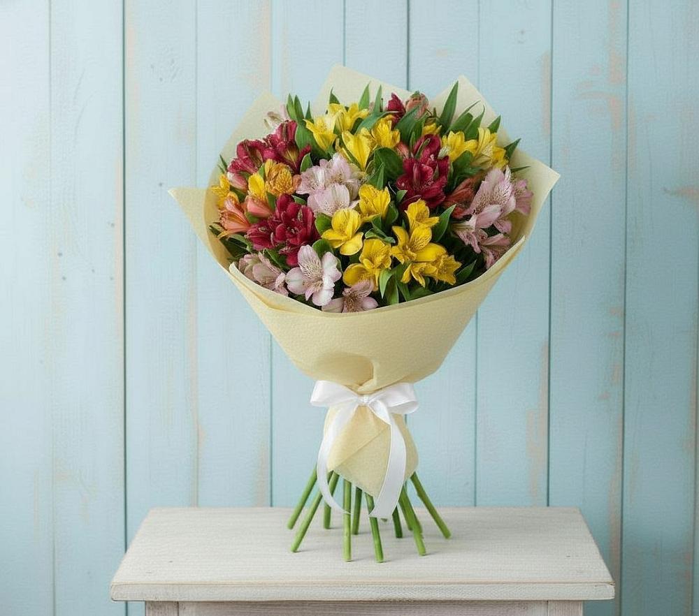 Букет цветов из: Альстромерии в Солнечном Хабаровского края