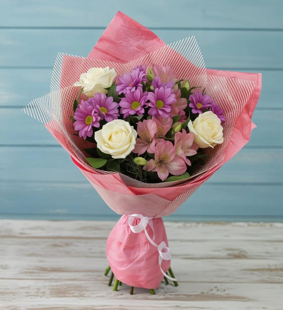 Букет цветов из: Герберы в Солнечном Хабаровского края