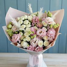 Букет цветов из:  Альстромерии и Розы в Солнечном Хабаровского края