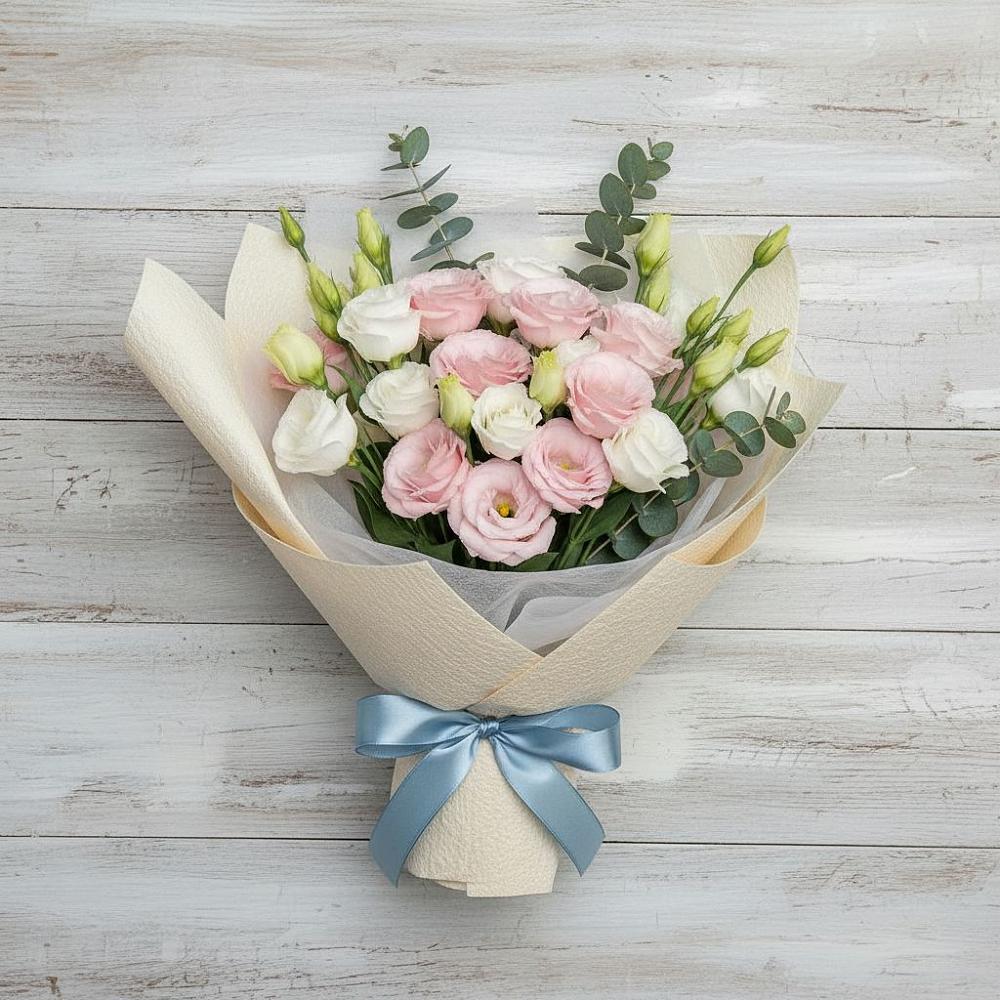 Букет цветов из: Лизиантусы в Солнечном Хабаровского края